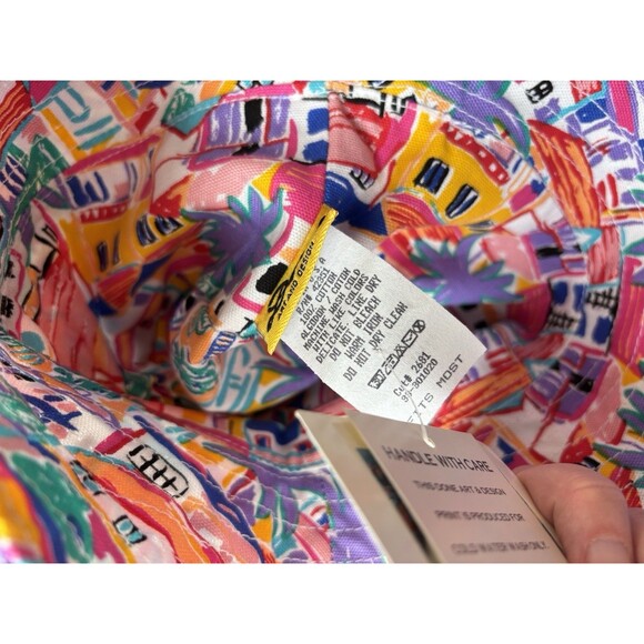 VTG Ken Done Art And Design Bucket Hat Deadstock Bright Colors NWT One Size - Picture 5 of 6